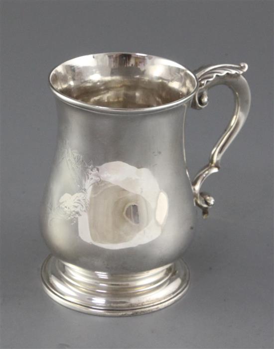 A George III silver mug by Thomas Whipham & Charles Wright, 12.5 oz.